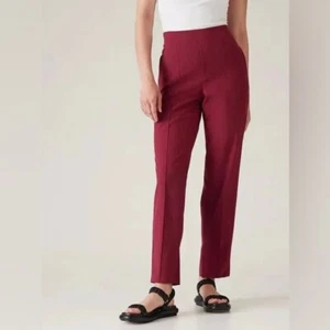 Athleta Brooklyn Heights Hose hoher Bund Reißverschluss Taschen kaffeebeere Größe 0 - Bild 1 von 12