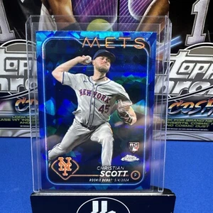 2024 TOPPS CHROME UPDATE SAPPHIRE BASEBALL CHRISTIAN SCOTT DEBUT RC USCS253 - Picture 1 of 2