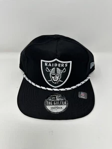 New Era Las Vegas Raiders The Golfer Rope Snapback Hat Cap Men’s Black OSFM - Picture 1 of 4