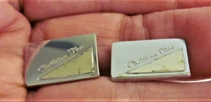 VTG Authentic Christian Dior 925 Sterling Silver 3/4" x 1/2" Cufflinks 8.7 grams - Picture 1 of 8