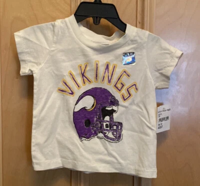 Nueva Camiseta NFL Minnesota Vikings Comida Chatarra Vintage Look Talla 3-6 $32 Foto 1 de 3