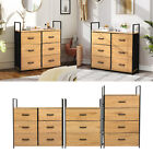 Chest of 3-4-6 Drawer Storage Cabinet Dresser Fabric Drawer Cupboard Metal Frame