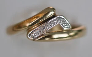 333 Gold Ring 8K Gelbgold Diamant RG 55 / 17,5 mm - Bild 1 von 2