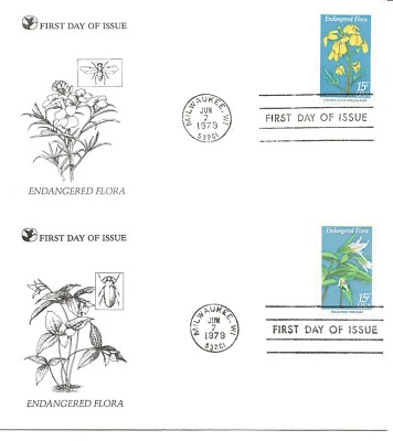 US Scott #1783-86, First Day Covers 6/7/79 Milwaukee Single Flora - Image 1 of 2