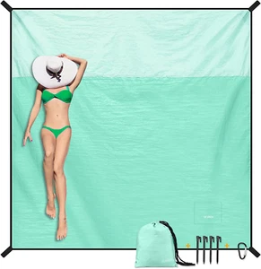 Beach Blanket Waterproof Sandproof Large Beach Mat 79" X 87", Quick Drying Du... - Picture 1 of 1