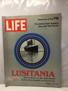Life October 13, 1972 Shake Up At The FBI, Lusitania - Picture 1 of 1