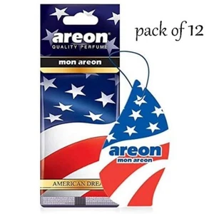 Areon MON Modern Design Hanging Car Air Freshener, American Dream (Pack of 12) - Picture 1 of 4