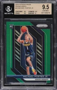 2018 Panini Prizm Green Michael Porter Jr. #32 Rookie RC - BGS 9,5 gemme ottime condizioni - Foto 1 di 2