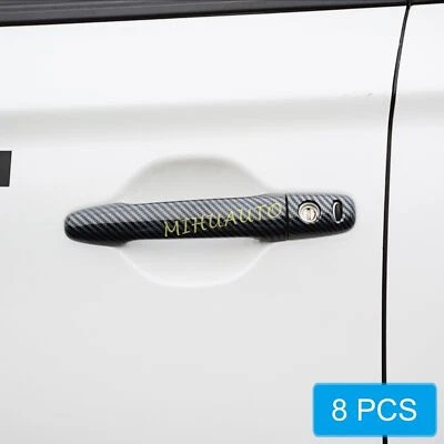 Cubierta de manija de puerta de fibra de carbono para Mitsubishi Outlander Sport ASX Lancer Foto 1 de 4