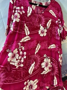 Westside Designs Luau Hawaii Hibiscus 2 Piece Outfit Rayon Capri Plus Size - Picture 1 of 13