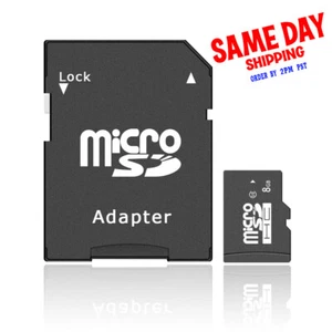 8GB 16GB 32GB 64GB MicroSD Micro SDHC TF Class 10 Memory Card with SD Adapter US - Picture 1 of 5