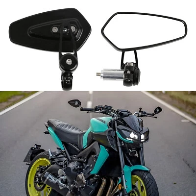For Yamaha MT-07 Pair 7/8" Motorcycle Motorbike Bar End Side Rearview Mirrors - Image 1 of 4