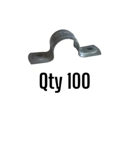 Minerallac 240, 1/2" Pre-Galvanized, Two Hole, Conduit Straps (Qty 100) - Picture 1 of 2