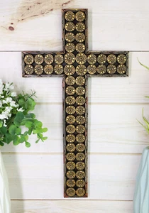 Rustic Western 12 Gauge Shotgun Bullet Shell Casings In Crate Decor Wall Cross - Picture 1 of 5