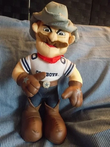 Dallas Cowboys 13" Plush Team Mascot NFL Cowboy Hat Standing Toy 1996 Vintage Cover