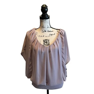 Blusa sin mangas Joseph A Silk Dolman púrpura lila talla grande nueva con etiquetas aireada pastel Foto 1 de 4