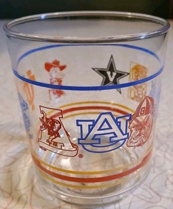 Vintage Krystal Rest. SEC College Logos 10oz Glass Tumbler Alabama LSU Ga..... - Picture 1 of 9
