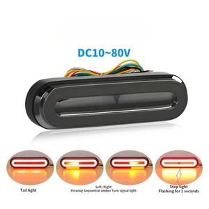 60LED Rot/Amber Anhänger Bremsstop Signal Fließend Blinker Rücklicht DRL 10V-80V - Bild 1 von 22