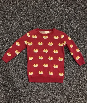 Mod cloth red fox patterned sweatshirt jumper size Small women’s - Image 1 of 4