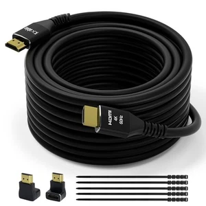 4K HDMI Cable 30 Feet, Ultra HD HDMI 2.0 Cable, Gold-Plated Connectors, 4K @ ... - Picture 1 of 7