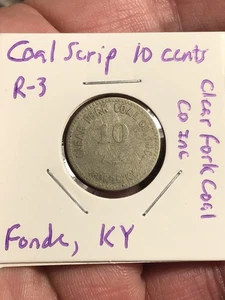 Ficha comercial Coal Scrip 10 centavos - Tenedor transparente Coal Co Inc - Fonde, Kentucky - Imagen 1 de 5