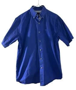 Ariat Pro Series Button Up Blue Casual Shirt Underarm Eyelets Mens Size Small - Picture 1 of 12