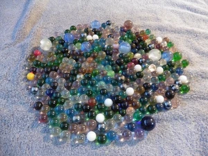Disparadores de canicas vintage de 1,11 lb remolinos y aplastadores multicolores transparentes - Imagen 1 de 8