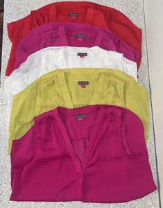 Blusas Vince Camuto Talla Mediana Bohemias Plisadas Sin Mangas Resort u Oficina 5 - Imagen 1 de 10