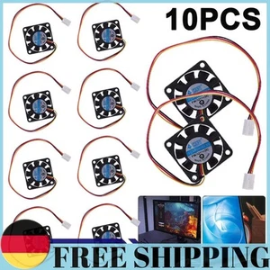 10 Pièces 3 Broches 40mm Ordinateur CPU Refroidisseur Ventilateur PC 4cm 40 x 40 x 10mm DC 12V - Photo 1/8