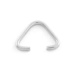 Stainless Steel Ice Pick Pinch Bails Silver Triangle 10x13mm Pack Of 10 - Picture 1 of 1
