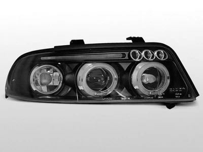 Mga headlight for AUDI A4 B5 FL 1999-2000 Mga Mata ng Itim ng Mga anghel LPAU15W - Image 1 of 4