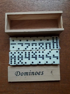 Vintage Small Hard Plastic 28 Set Of Dominoes 3x1.6cm unused S3 - Image 1 of 2