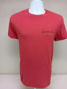 Quicksilver Mens Tee Medium Red Short Sleeve Graphic Original Surf Company 1969 - Picture 1 of 10