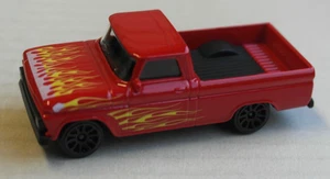 Majorette Chevy Chevrolet C10 Pickup Truck rot Flammen Flames Oldtimer Auto Car - Picture 1 of 4