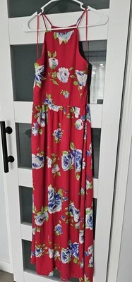 EVERLY Womens High Neck Maxi Dress Size M - Pink With Flowers Print - Image 1 of 4