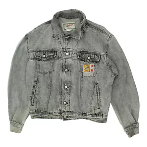 Jeffry Mens Grey Denim Jean Jacket | Vintage High End Retro Western Style VTG - Picture 1 of 5