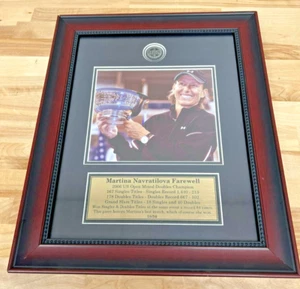 Martina Navratilova Framed Matted Numbered US Open Farewell Photo & History 2006 - Picture 1 of 7