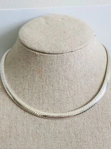 6mm Milor super heavy 925 Italy sterling silver omega necklace 16" - Picture 1 of 10