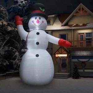 6m Giant Christmas Inflatable Snowman with LED Lights 600cm Xmas Decor - Picture 1 of 10