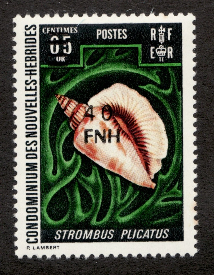 Rare : 1977 French New Hebrides Sc# 243a - 40FNH, Sea Shell. MNH Cv$7 - Image 1 of 1