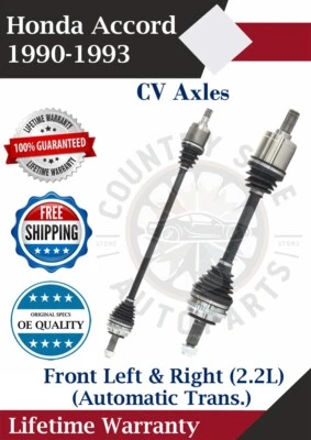 Nuevos ejes CV delanteros OE para Honda Accord 1990-1993 2,2 L automático garantía de por vida. Foto 1 de 4