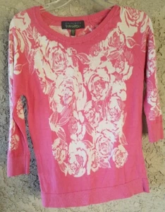 Charlotte Tarantola Womens Floral Top Shirt Pink Small Silk Cotton - Picture 1 of 4