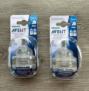 Philips Avent 2 pezones anticólicos de flujo medio 3 m+ x 2 paquetes (4 en total) - Imagen 1 de 4