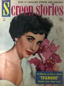 Revista Screen Stories: Ivanhoe, Elizabeth Taylor, Robert Taylor (septiembre 1952) - Imagen 1 de 1