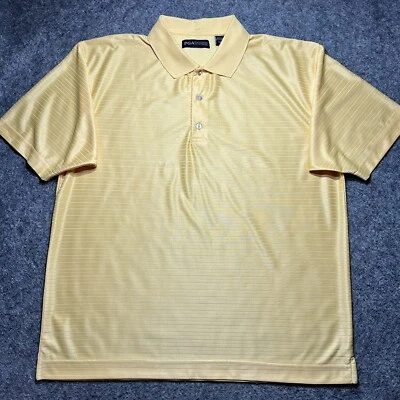 Polo de golf para hombre PGA Tour XXL dorado 1/4 botones tiras mangas cortas Foto 1 de 4