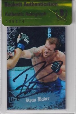Ryan Bader Signed 2010 Topps UFC Main Event Card #74 BAS COA Bellator Autograph - Image 1 of 4