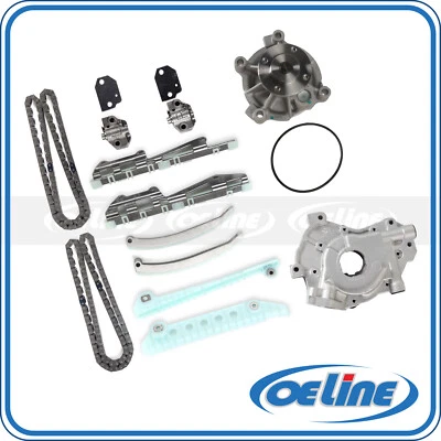 Fit 01-04 Lincoln Town Car 4.6L SOHC Timing Chain Kit W/O Gears Oil Water Pump - Image 1 of 4