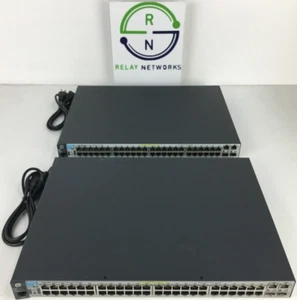 LOT OF 2 HP J9778A 2530-48-PoE+ Switch 48x 10/100 PoE+ 2x Gig RJ45 2x Gig SFP - Picture 1 of 9