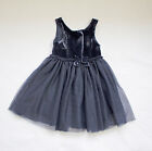 H&M Toddler Girl Navy Sparkle Tulle Dress with Velour Top, size 2-3Y