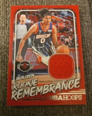 2022-23 NBA Hoops Jalen Green Rookie Remembrance Jersey Patch RR-JGH Rockets - Image 1 of 3